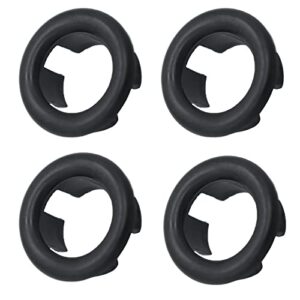 4 pack bathroom basin sink round hole trim overflow cover rings hole insert in cap hollow ring triangle for hole diameter replacement ceramic pots for home,sink,bathroom,kitchen (black)
