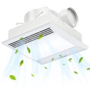 fasdunt bathroom exhaust fan ultra quiet 1.0 sones bathroom ceiling vent fan with led light 110 cfm bath ventilation fan with light combo, fits for home bath office hotel 105 sq. ft.