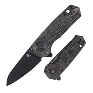 kizer lieb m folding pocket knife 3 inches 154cm blade black micarta handle edc knife outdoor tools v3541c2