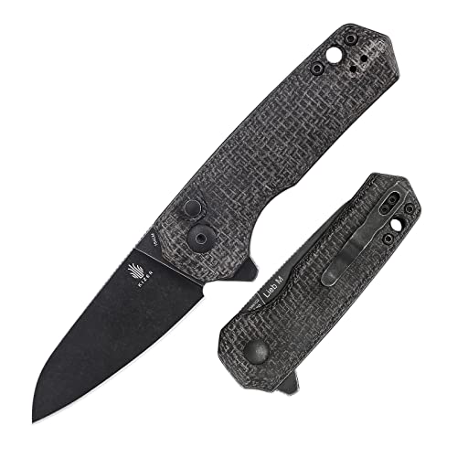 Kizer Lieb M Folding Pocket Knife 3 Inches 154CM Blade Black Micarta Handle EDC Knife Outdoor Tools V3541C2