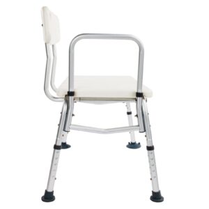 Winado Tub Transfer Bench for Bathtub with Backrest & Armrest, Supports up to 330 lbs Aluminium Alloy Bath Chair, White