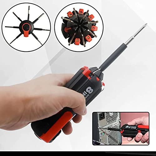 Multifunctional 8-in-1 Screwdrivers Tool with Worklight and Flashlight, Portable Multi Tool Screwdriver Professional Repair Tool, General Screwdriver Multitool for Home Kitchen Car