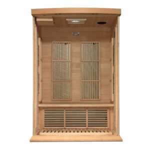 DYNAMIC SAUNAS Maxxus MX-K206-01 Elite 2-Person Near Zero EMF (Under 2 MG) FAR Infrared Sauna, (Canadian Hemlock) Curb Side Delivery