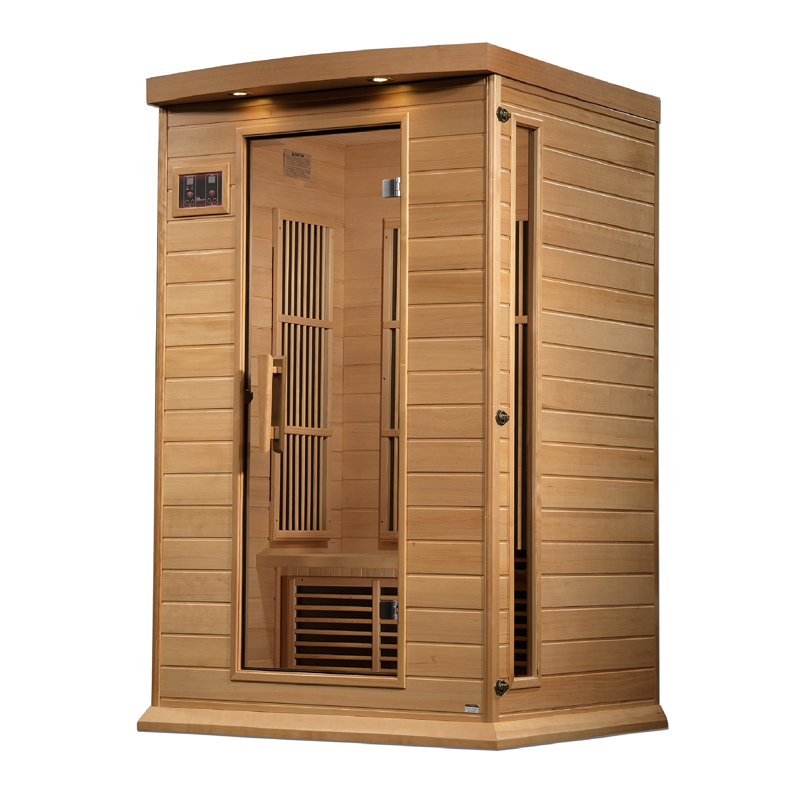 DYNAMIC SAUNAS Maxxus MX-K206-01 Elite 2-Person Near Zero EMF (Under 2 MG) FAR Infrared Sauna, (Canadian Hemlock) Curb Side Delivery