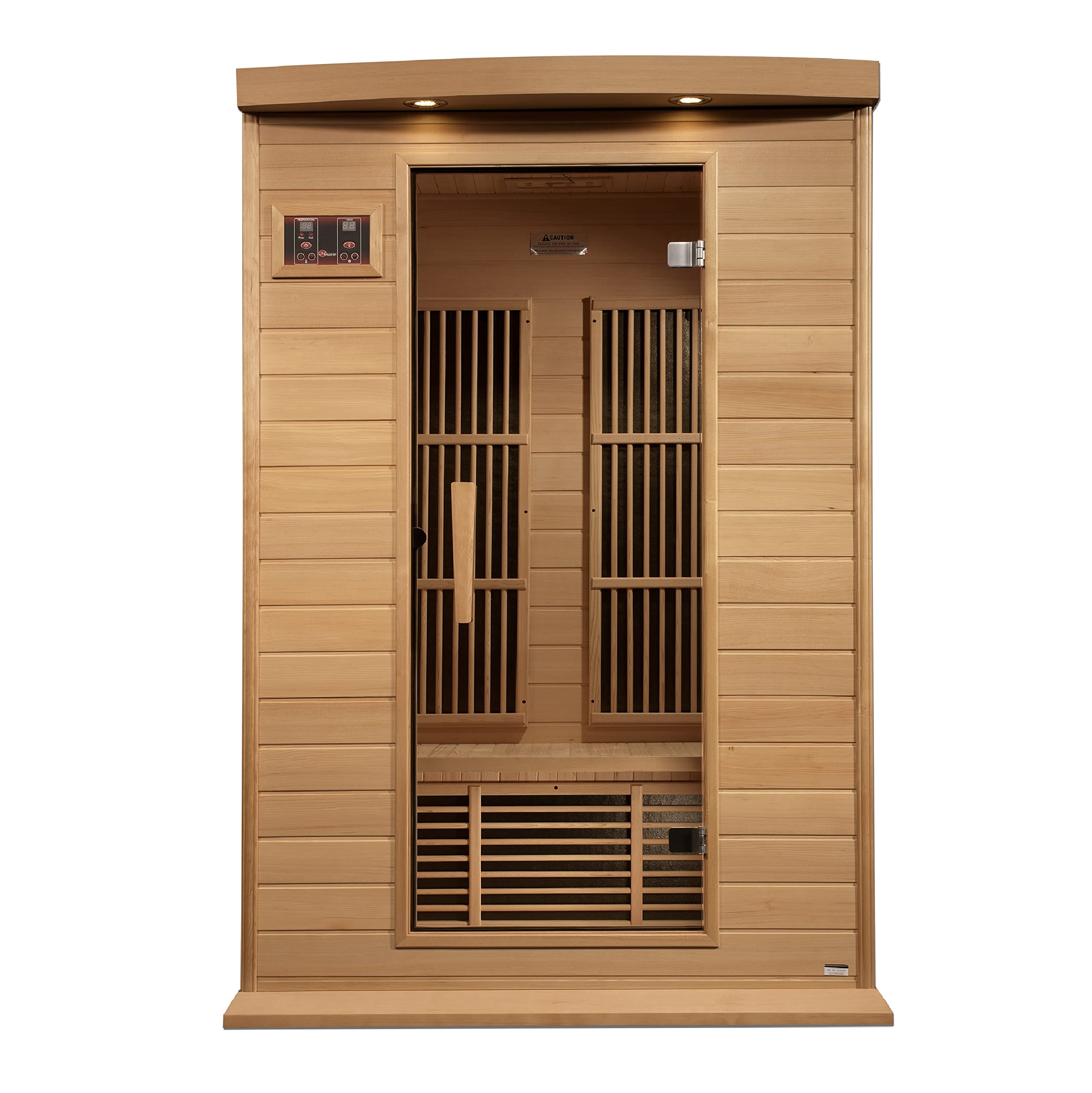 DYNAMIC SAUNAS Maxxus MX-K206-01 Elite 2-Person Near Zero EMF (Under 2 MG) FAR Infrared Sauna, (Canadian Hemlock) Curb Side Delivery