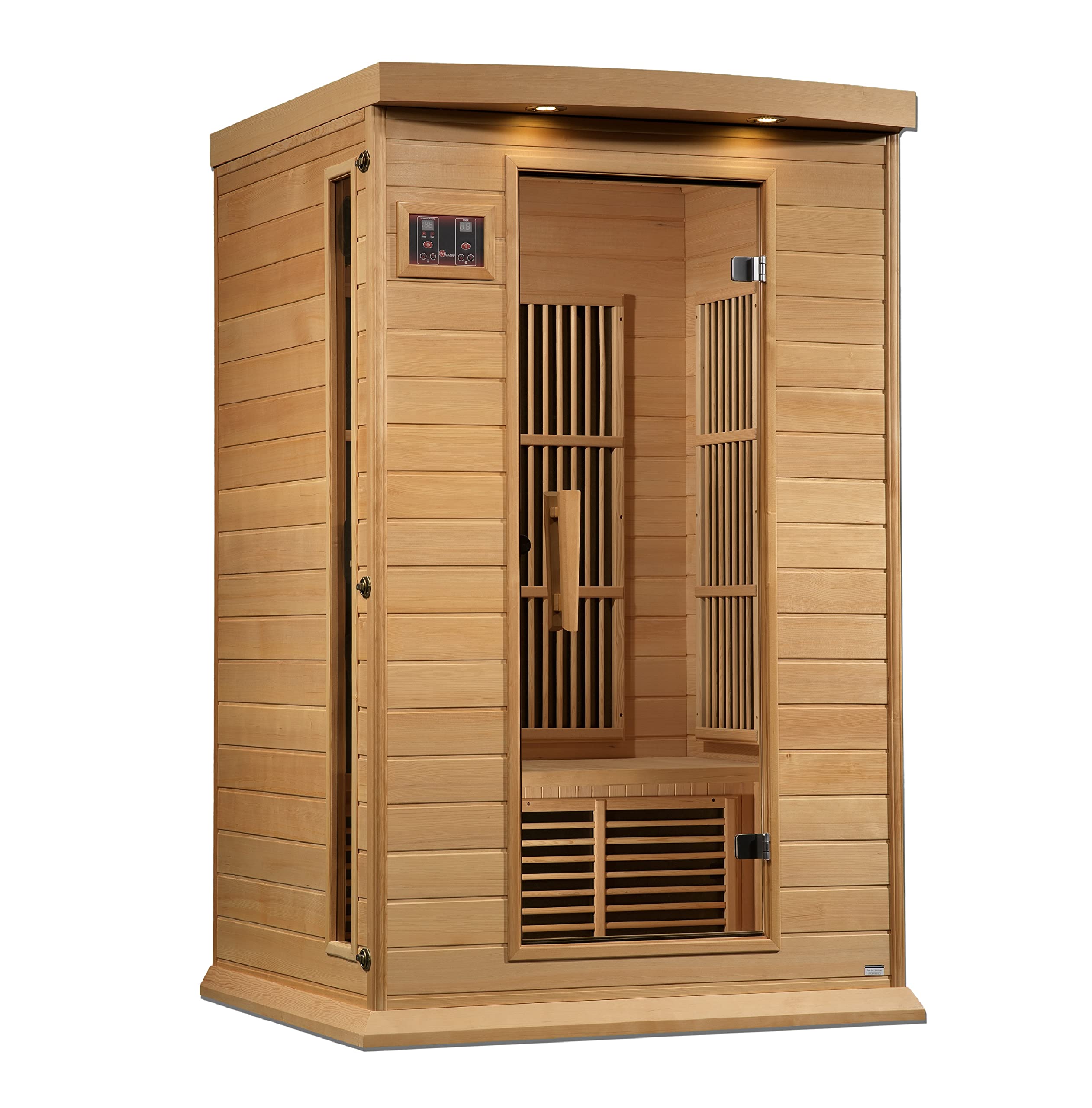 DYNAMIC SAUNAS Maxxus MX-K206-01 Elite 2-Person Near Zero EMF (Under 2 MG) FAR Infrared Sauna, (Canadian Hemlock) Curb Side Delivery