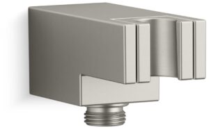 kohler 26310-bn statement wall-mount handshower holder with supply elbow and check valve, vibrant brushed nickel
