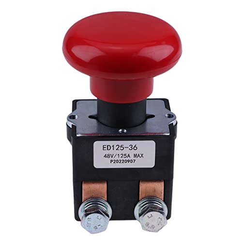 Holdia Emergency Stop Switch 1115-510008-00 111551000800 Compatible with Big Joe EZ30 E30 D40 EZ40 Pallet Truck 48V 125A