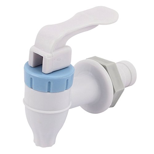 Qtqgoitem White Blue Plastic Push Type Water Tap Faucet (Model: fed 93e ece a84 0dd)