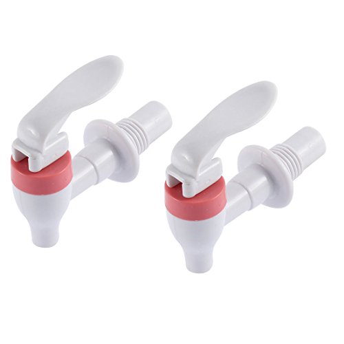 Qtqgoitem Plastic Water Faucet Tap 17mm Thread Dia 2 Pcs White Pink (Model: dc2 f7a b8c 1aa 192)