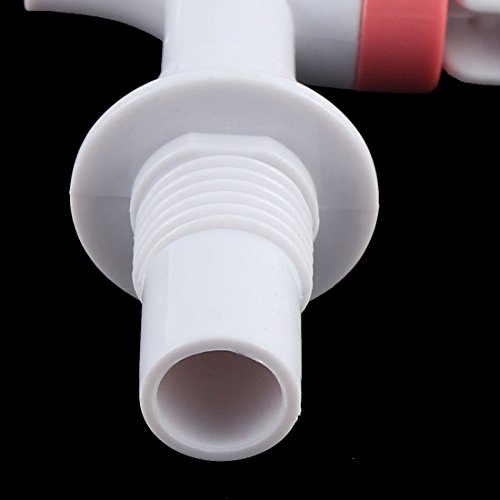 Qtqgoitem Plastic Water Faucet Tap 17mm Thread Dia 2 Pcs White Pink (Model: dc2 f7a b8c 1aa 192)