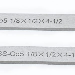 Set of 2 HSS 1/8 x 1/2 x 4-1/2 Inch 5% Cobalt Cut-Off Blade