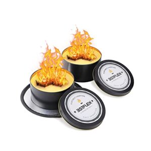 bstflex 2 pack of city bonfires ($18.99 each) | portable fire pit | compact and lightweight | emergency heat kit | 3-5 hours of burn time | no wood no embers(with 1pc campfire fireproof mat