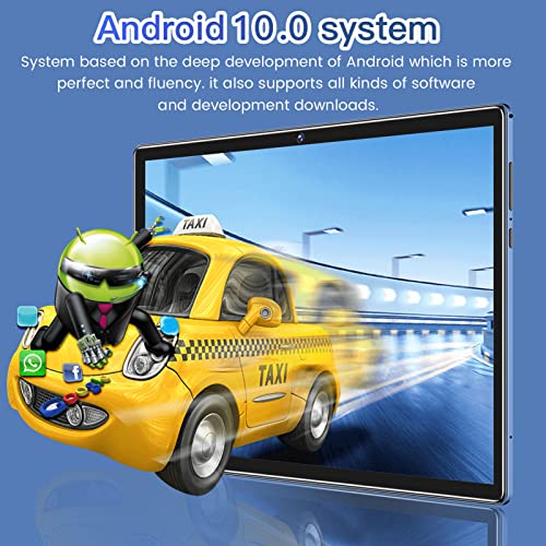 Yoidesu S18 10 inch Android 10 Tablet, 6GB RAM 256GB ROM, MTK6753 Octa Core Processor, 1200x1920 IPS HD Screen, Dual Speakers, Supports Calling, 4G Network and 5G WiFi, 7000 mAh Battery(Blue)