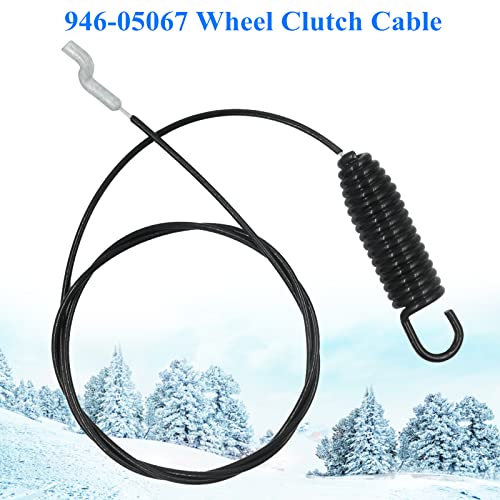 AILEETE 946-05067 Wheel Clutch Cable for MTD Craftsman Cub Cadet Troy-Bilt Yard Machines Husky Yard Man 2-Stage Snow Thrower Snowblower 746-05067 Drive Cable