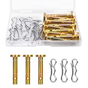 10pcs shear pins for honda snowblower and 10pcs cotter pins replacement parts for 738-04124 and 714-04040 yard machine snow blower thrower compatible with mtd craftsman cub cadet troy bilt