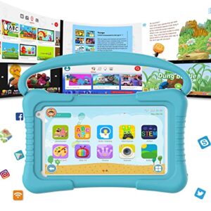 BYANDBY Tablet for Kids, 7 inch Tablet, Android 11 OS, 2GB+32GB ROM, Safety Eye Protection Screen, WiFi, BT, Dual Camera, Parental Control APP, Educational, Games, Tablet with Shockproof Case