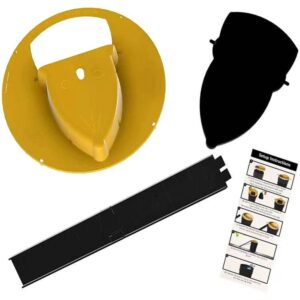 Mouse Rat Trap Bucket Turnover and Slide Barrel Bucket Lid Mouse Rat Trap for Indoor Outdoor Mouse Rat Traps Compatible 5 Gallon Bucket（Without Barrel） (Yellow Mouse Trap 1pc)