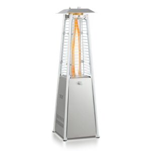 giantex pyramid patio heater, 9500 btu portable tabletop propane heater with glass tube, simple ignition system & dancing flame, csa certification, 35" outdoor electric heater for outside, backyard