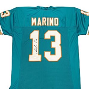 Dan Marino Miami Dolphins Signed Autograph Custom Jersey Teal JSA Certified