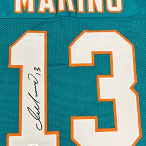 Dan Marino Miami Dolphins Signed Autograph Custom Jersey Teal JSA Certified