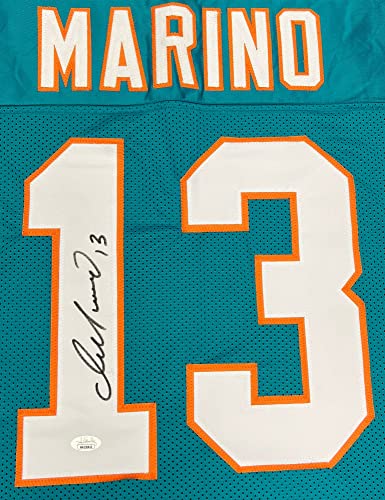 Dan Marino Miami Dolphins Signed Autograph Custom Jersey Teal JSA Certified