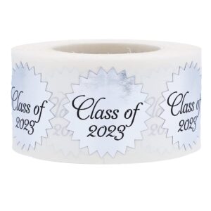 class of 2023 stickers graduation envelope seals metallic silver 1 inch 500 adhesive labels
