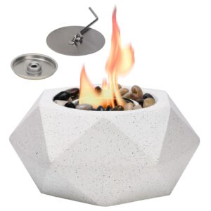 arzal tabletop fire pit | table top firepit with lid | stylish indoor & outdoor fireplace | smore maker firepit - modern personal portable fireplace | perfect for decoration & outdoor parties
