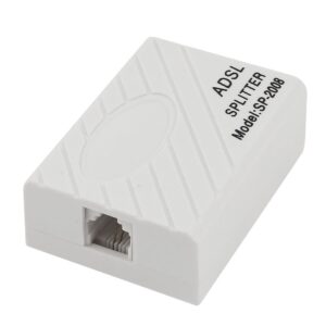 qtqgoitem adsl broadband modem telephone line rj11 splitter filter adapter white (model: f44 e5f a1b 73b d4d)