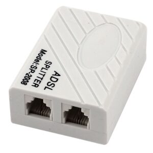 Qtqgoitem ADSL Broadband Modem Telephone Line RJ11 Splitter Filter Adapter White (model: f44 e5f a1b 73b d4d)