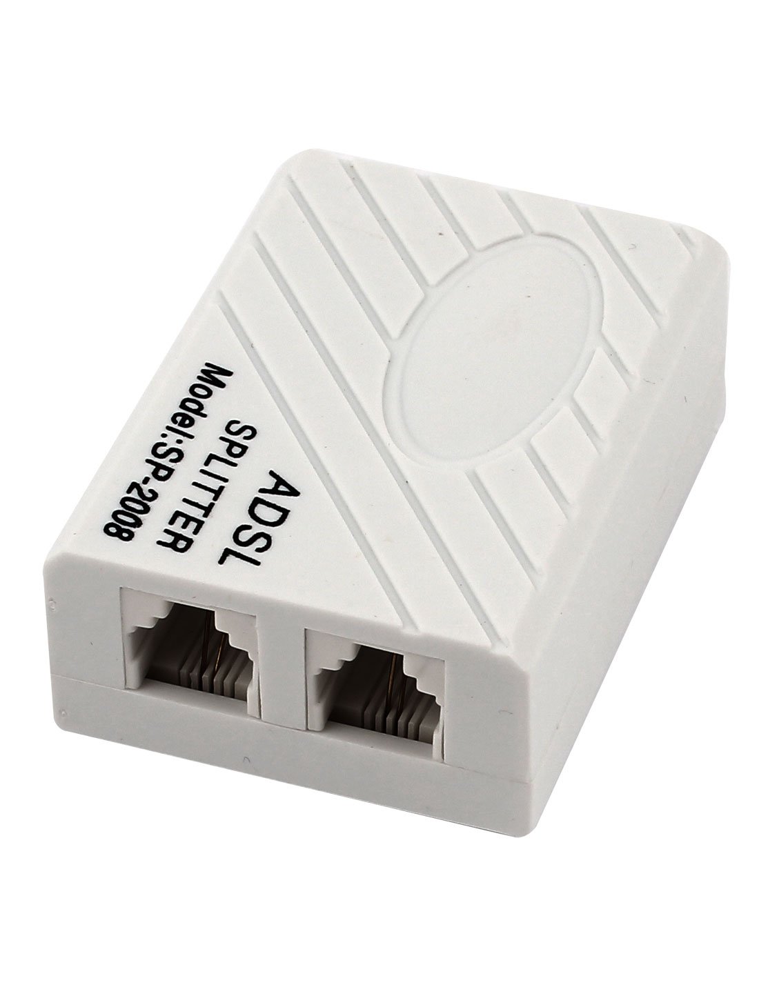 Qtqgoitem ADSL Broadband Modem Telephone Line RJ11 Splitter Filter Adapter White (model: f44 e5f a1b 73b d4d)