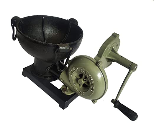 SUGRA ART TSA Blacksmith Forge Furnace with Hand Blower for Knife Making with Vintage Style Pedal Type Handle - Blacksmithing Forging Tools Equipment - Antique Style Coal Forge Furnace Black (Replica