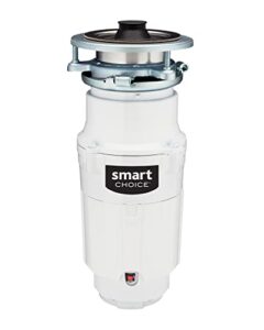 smart choice 1/2 hp direct wire garbage disposal for kitchen sinks, white | sc05dispd1