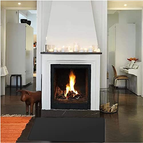 63″x38″ Fireproof Fireplace Mat Hearth Rug - Wood Pellet Stove Hearth Pad - Fire Resistant Floor Covering Protector - BBQ Under Grill Mat for Outdoor Grill Deck Protector - Fire Pit Mat