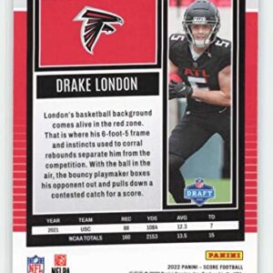 2022 Score #379 Drake London NM-MT RC Rookie Atlanta Falcons Football NFL