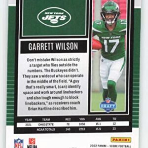 2022 Score #306 Garrett Wilson NM-MT RC Rookie New York Jets Football NFL