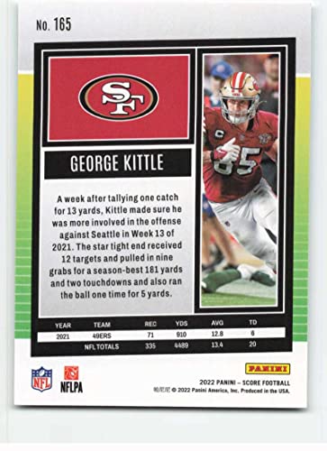 2022 Score #165 George Kittle NM-MT San Francisco 49ers Football NFL