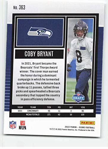 2022 Score #363 Coby Bryant NM-MT RC Rookie Seattle Seahawks Football NFL