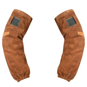 yeswelder leather welding sleeves heat&flame resistant arm protection work sleeves for men and women