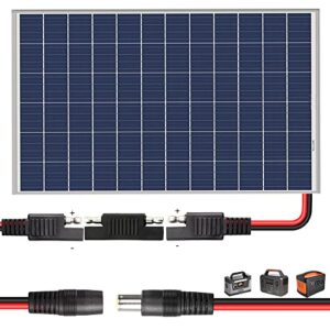 PNGKNYOCN SAE to DC 8mm Short Cable 10cm 14 AWG SAE Solar Connector to DC 8mm Female Connector Power Cable for Solar Generator Portable Solar Panel（2-Pack）