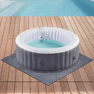 Tmovjxv 74 x 72 Inch Anti-Slip Hot Tub Mat-Waterproof Hot Tub Flooring Protector Mat-Absorbent Home Equipment Mat for Protect The Hot Tub Pool Floor from Wear