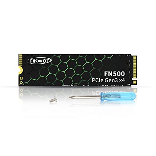 Fikwot FN500 512GB NVMe SSD 3D NAND 1.3 PCIe Gen3 x 4 M.2 2280 Internal Solid State Drive (Read/Write Speed up to 2,150/1,600 MB/s)