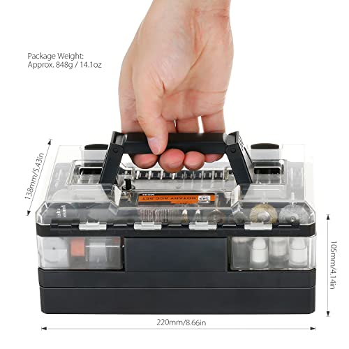 Rotary Tool Accessories, 378 PCS Power Rotary Tools Accessories Kit for Multifunctional Tools Universal Accessories Easy for Cutting, Grinding, Polishing, Drilling and Engraving with Carrying Case
