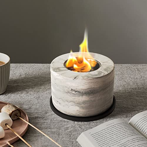 VIDAO Tabletop Fire Pit - Mini Round Fire Place - for Indoor/Outdoor Use - Great for Making S'Mores