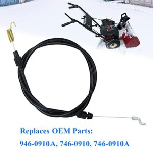 AILEETE 946-0910A Clutch Cable for MTD Craftsman Ryobi Yard Man Yard Machines Husky Snowblower Snow Thrower 746-0910 746-0910A