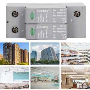 2P House Protective Device DC 600V 40KA 36mm DIN Rail Protector for Lightning Protection Safe Submission Device,CHLT 40PV