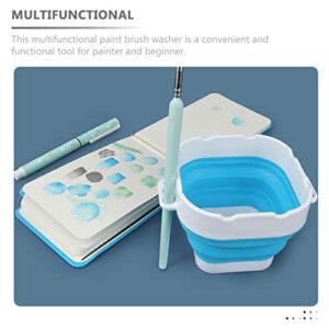 Ciieeo Folding Pencil Holder Car Wash Bucket Watercolor Paint Brush Basin Artist Brush Basin Foldable Bucket Collapsible Paint Brush Tub Buckets Mop Bucket Water Cup Painting