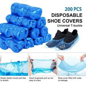 Automatic Shoe Covers Dispenser with Disposable Shoe Covers for Home, Office, Supermarket, Factory, Lab (Silver)