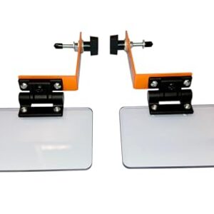 ATS Machine Safety Solutions Large Universal Bench Grinder Eye Shields and Eye Shield Mounting Assembly for 7-inch and Larger Power Bench Grinders, Sold as PAIR, Orange (UGS-2)