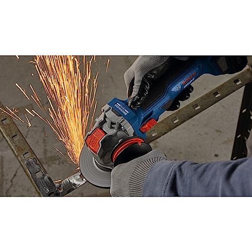 BOSCH GWX18V-8N 18V X-LOCK Brushless 4-1/2 In. Angle Grinder with Slide Switch (Bare Tool),Blue